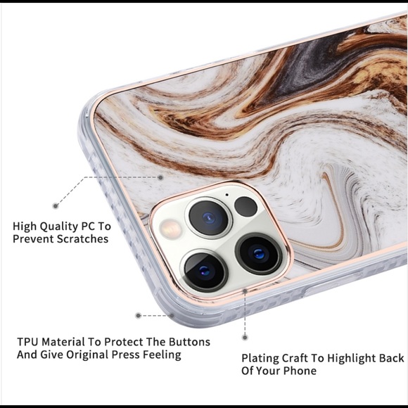 Cocoa and Marshmallow Swirl Design Case for iPhone 13 Pro Max - Picture 4 of 6